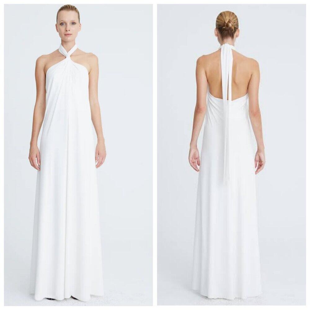 Halston Braided Neck Dress - Picture 1 of 9
